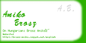 aniko brosz business card